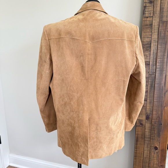 Lawless Tan Suede Leather Blazer Jacket Size XL‎ - Picture 4 of 17